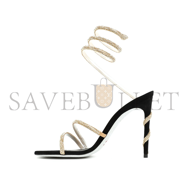 RENÉ CAOVILLA  GOLDEN MARGOT SPIRAL SANDALS 105 C11339